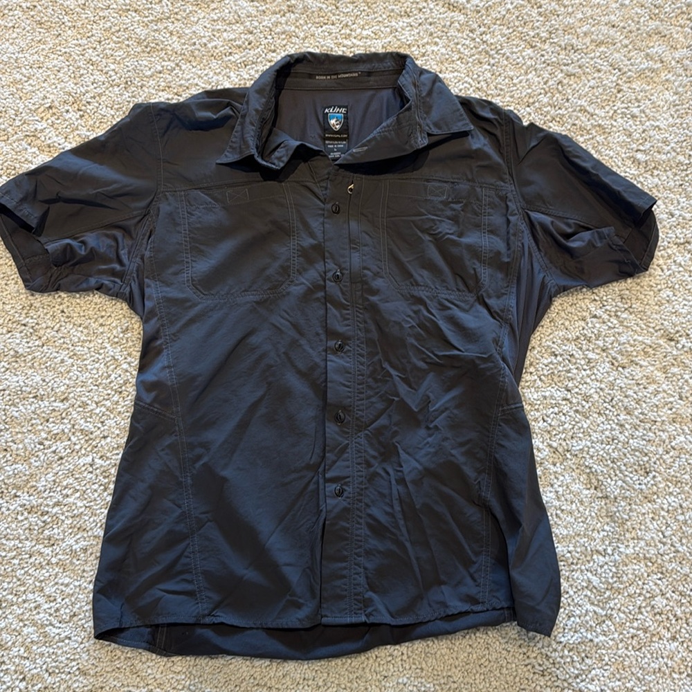 Kuhl Men’s Short Sleeve Button Up Shirt Ventilated Outdoor Hiking Cooling